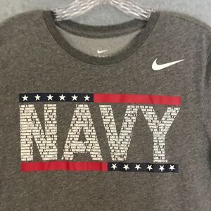 NEW! Nike United States Navy T-Shirt Mens Small Gray "Liberty & Justice For All"